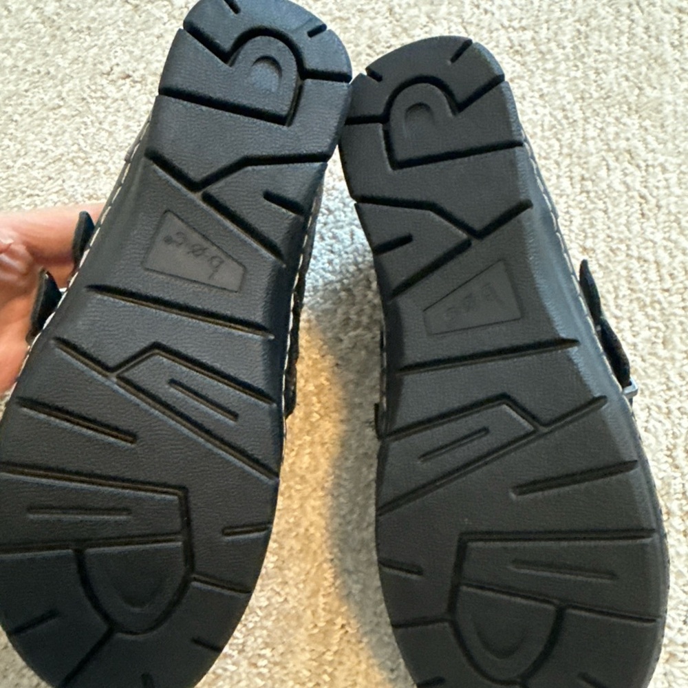 b.o.c. Born Black Leather Double Monk Strap Clogs Loafers Women’s 8.5W EUC - Picture 10 of 10